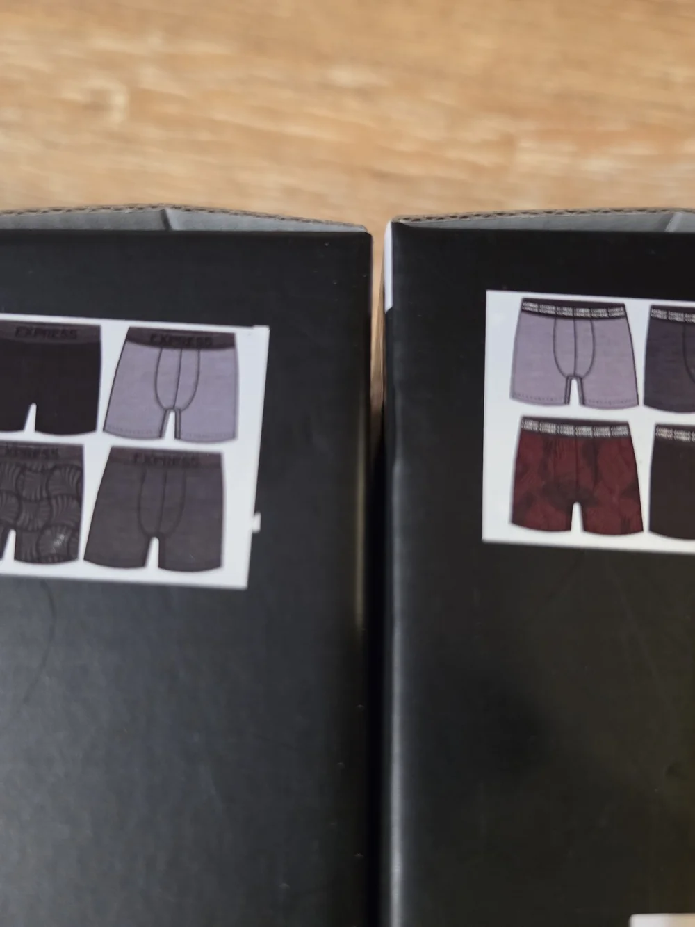 Express Men's Performance Boxer Briefs - Black & Gray (4-Packx2boxes)